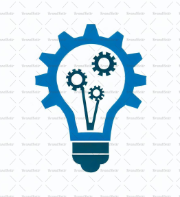 Glühbirne und Zahnräder